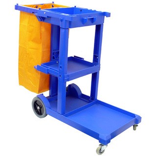 JANITOR CART BLUE WITH BAG