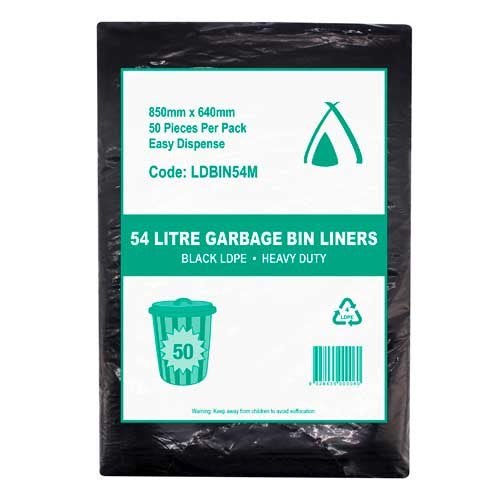 54L BLACK BIN LINER