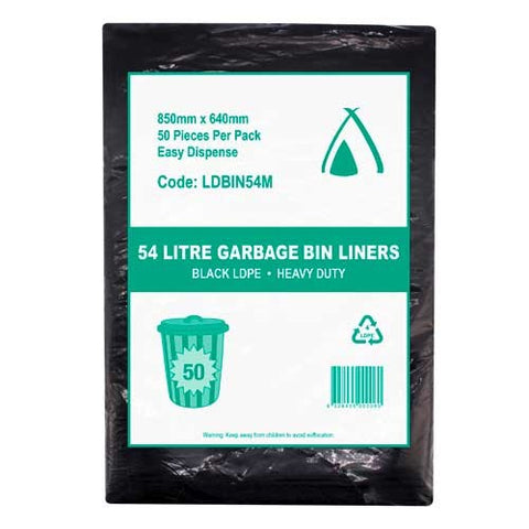 54L BLACK BIN LINER