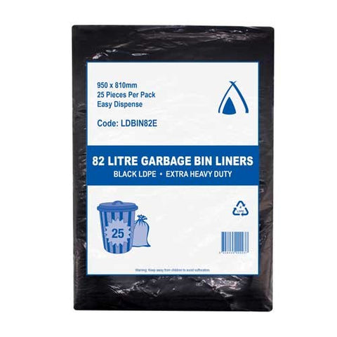 83L HEAVY DUTY BLACK BIN LINER (LDBIN82E)