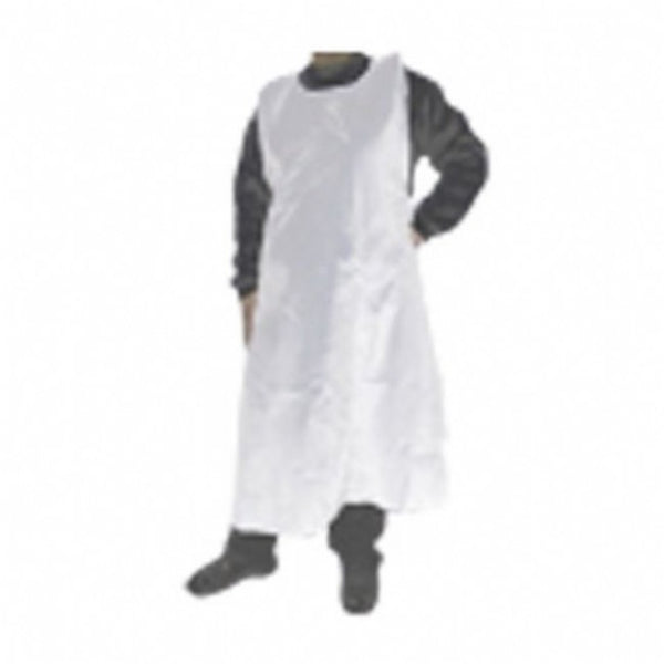 APRON HDPE- STANDARD 25UM HANG PACK- 960X1450MM WHITE