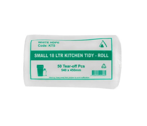 SMALL 18 LTR KITCHEN TIDY BAG- WHITE