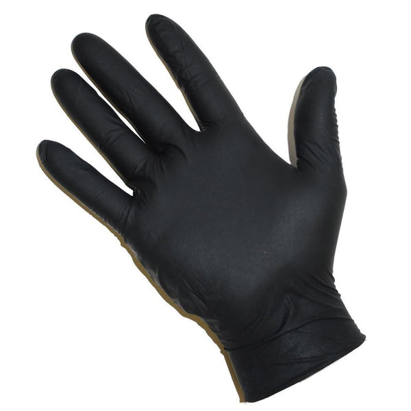 NITRILE GLOVE POWDER FREE BLACK- MEDIUM