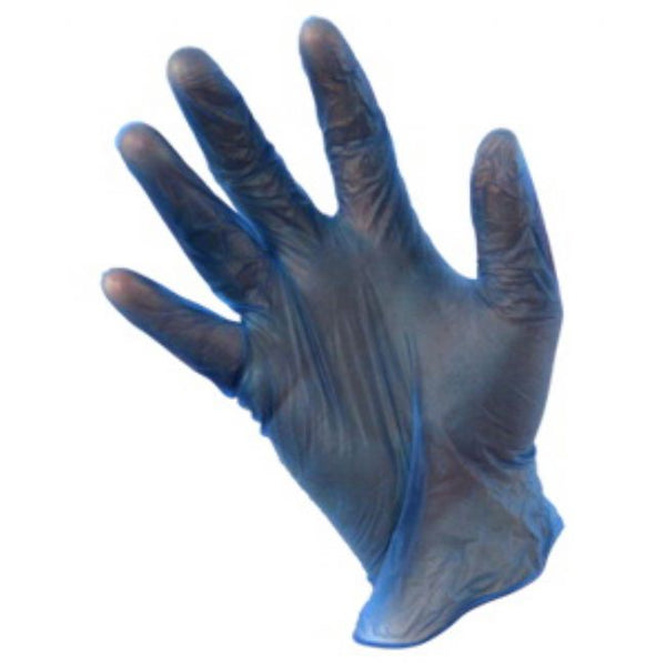 VINYL GLOVES POWDER FREE BLUE- LARGE