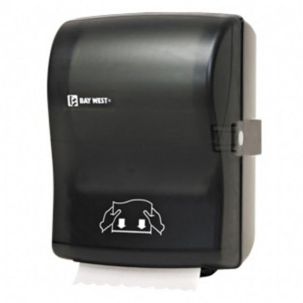 MECHANICAL HANDSFREE ROLL TOWEL DISPENSER- BLACK